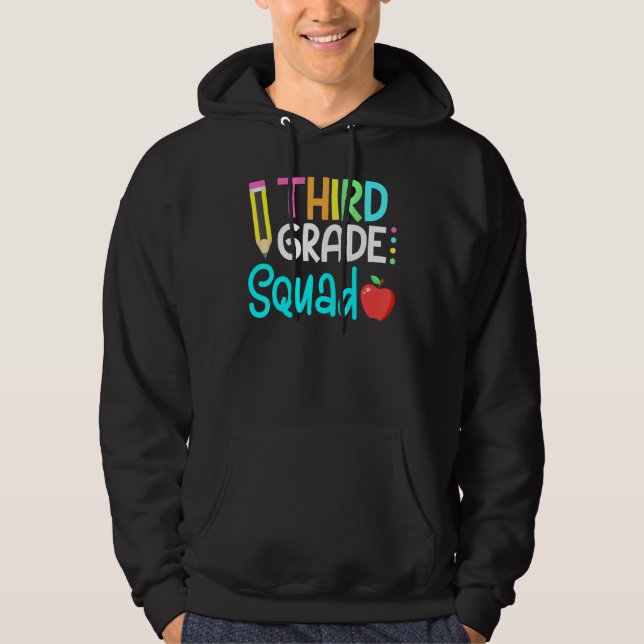 Veste À Capuche Équipe de la 3e année Équipe de l'école de retour (Devant)