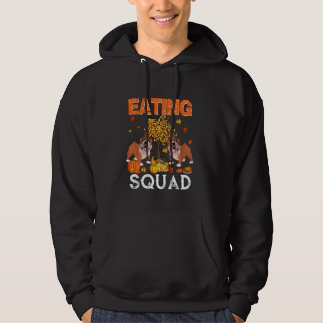 Veste À Capuche Équipe de manger Thanksgiving Two Fall English Bul (Devant)