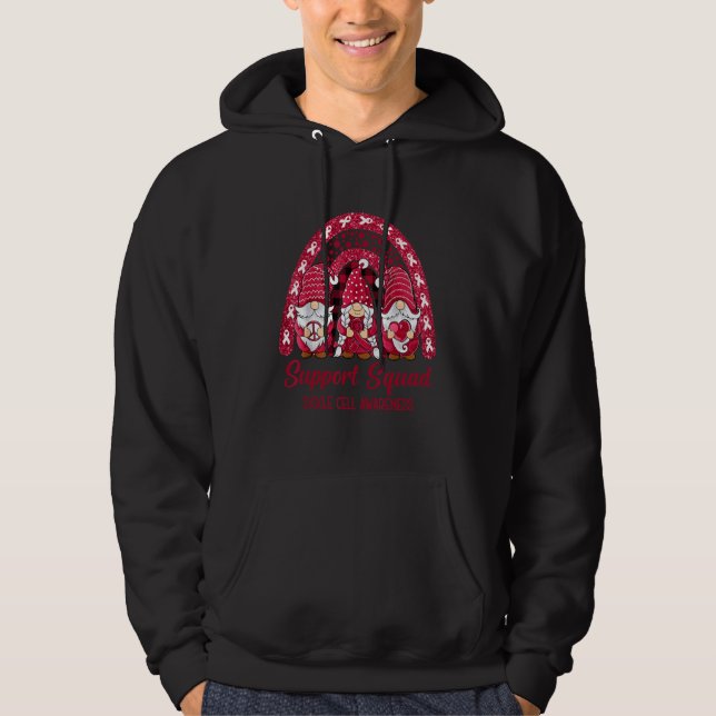 Veste À Capuche Équipe de soutien Gnomies Mois de sensibilisation  (Devant)