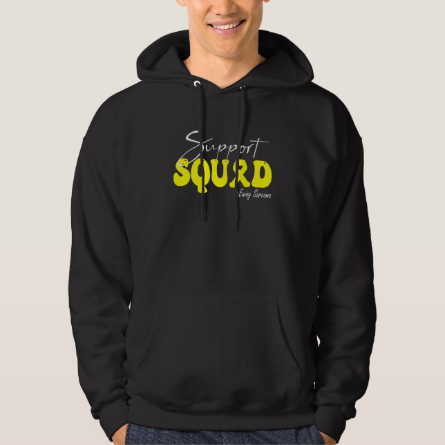 Veste À Capuche Équipe de soutien Ruban Jaune de Sensibilisation a (Devant)