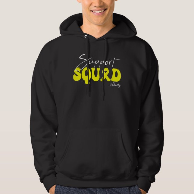 Veste À Capuche Équipe de soutien Ruban jaune de sensibilisation à (Devant)