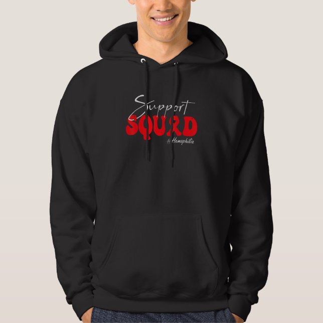 Veste À Capuche Équipe de soutien Ruban rouge de sensibilisation à (Devant)