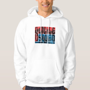 Veste À Capuche Équipe de suicide   Logo rouge et bleu