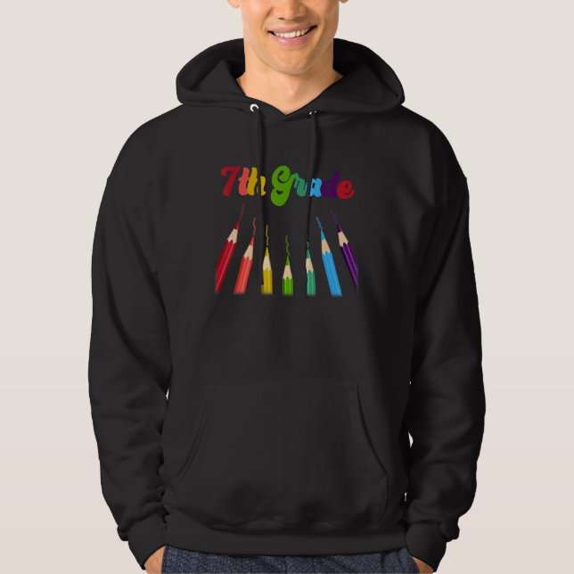 Veste À Capuche Équipe d'élèves de 7e année 7e équipe d'enseignant (Devant)