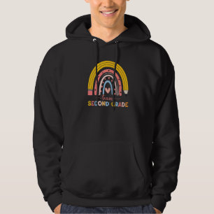 Veste À Capuche Équipe d'enseignants de l'arc-en-ciel mignon 2e an