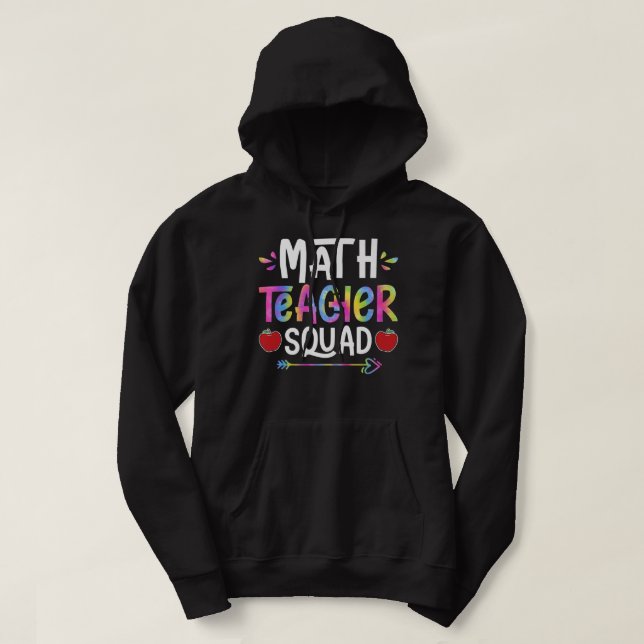 Veste À Capuche Équipe d'enseignants en mathématiques Premier jour (Design devant)