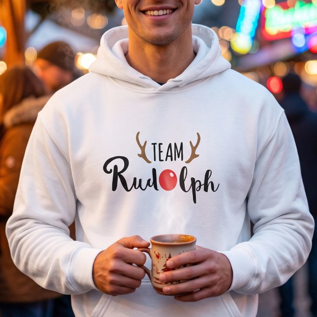 Veste À Capuche Équipe d'hommes Rudolph Noël Fêtes (Créateur téléchargé)