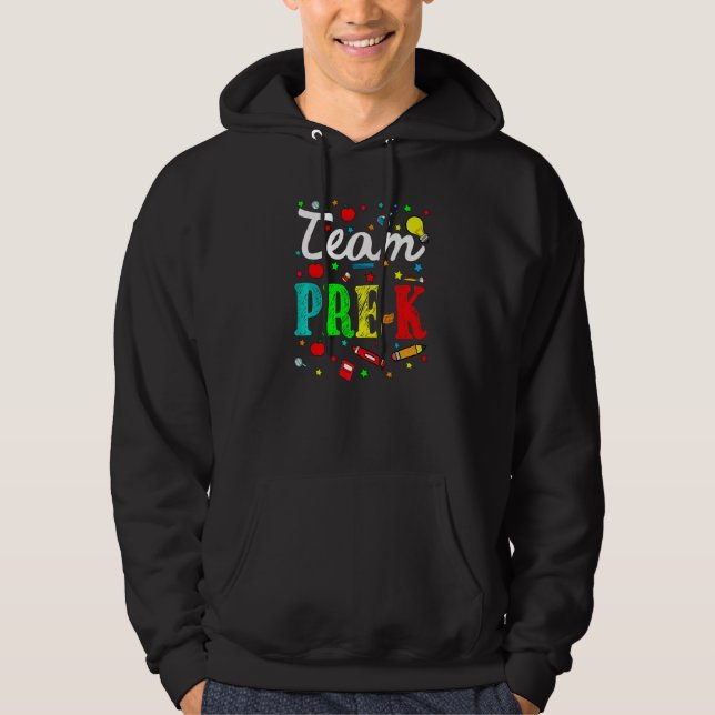 Veste À Capuche Équipe Enseignant Pré Maternelle Élève Rentrée Sco (Devant)