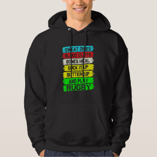 Veste À Capuche Équipe Sport Jeu Jouer Rugby Football Citation de