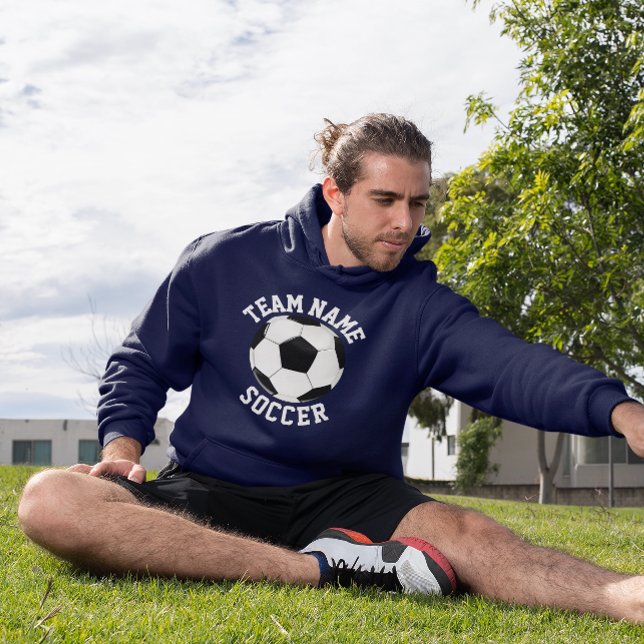 Veste À Capuche Équipe sur mesure masculine, nom du joueur et numé (Custom soccer team hoodies.)