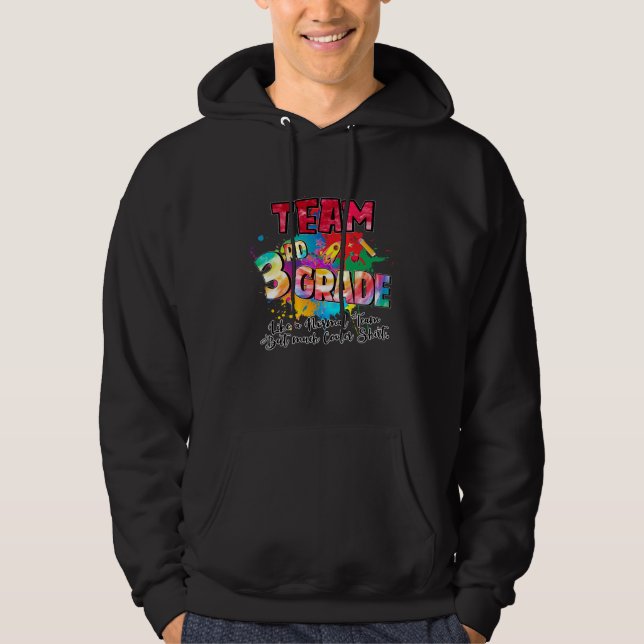 Veste À Capuche Équipe Troisième 3E Année Retour À L'École Enseign (Devant)