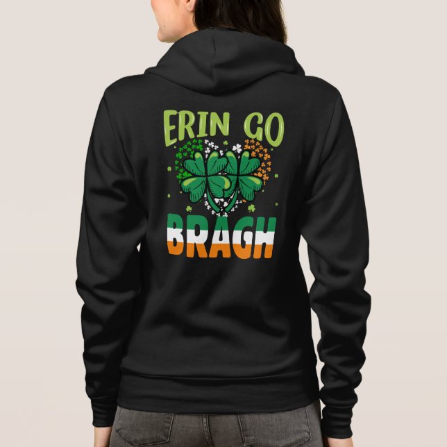 Veste À Capuche -Erin Go Bragh Trèfle St. Patrick Design-60879 (Dos)