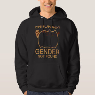 Veste À Capuche Erreur 404 Genre Non Trouvé Agender Chat Non Binai
