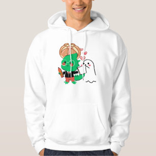 Veste À Capuche Érudit dinosaure mignon & écrivain fantôme