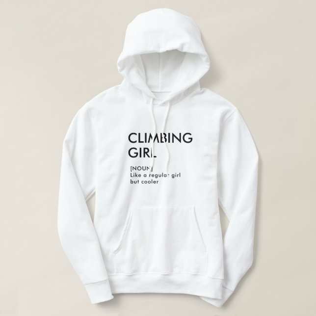 Veste À Capuche Escalade rock cadeau pour elle (Design devant)