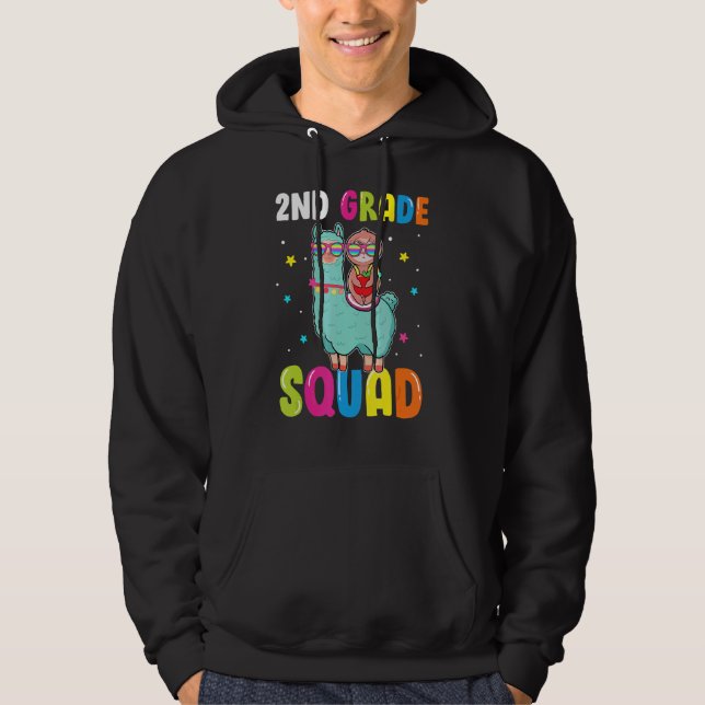 Veste À Capuche Escouade de 2e année mignonne Llama Ridage Sloth R (Devant)