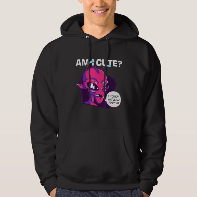 Veste À Capuche Espace Ufo Enduction Alien Croyant Tee (Devant)