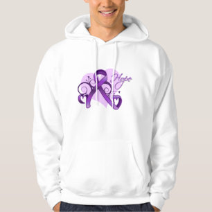 Veste À Capuche Espoir floral de ruban - maladie de Crohn
