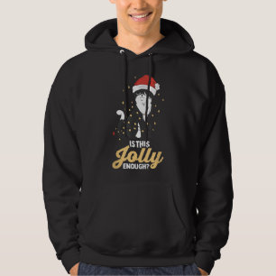 Veste À Capuche Est-ce assez joyeux black cat xmas parfait pour ch
