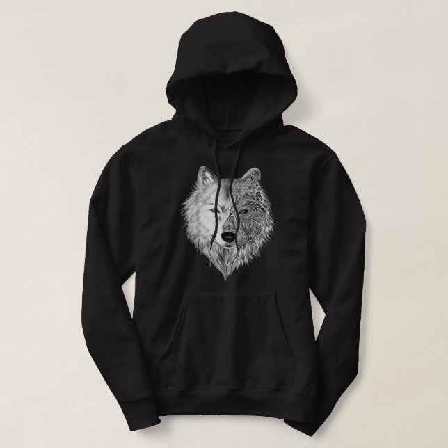 Veste À Capuche est mon T-shirt loup (Design devant)