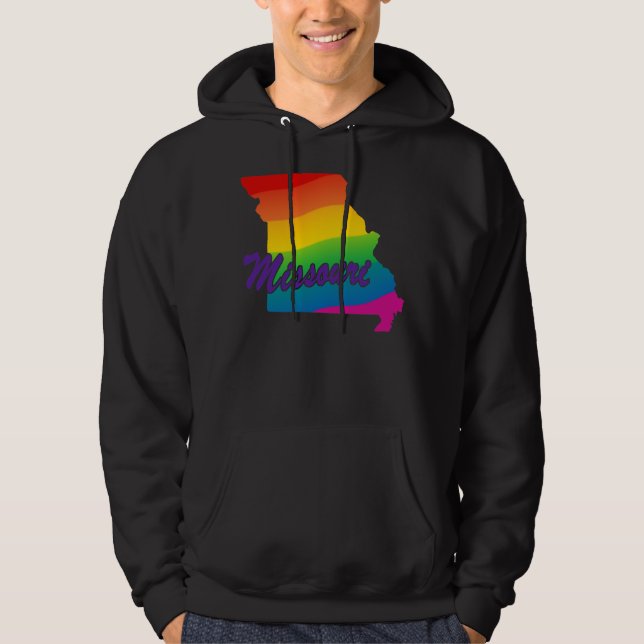 Veste À Capuche État Arc-En-Ciel Du Missouri (Devant)