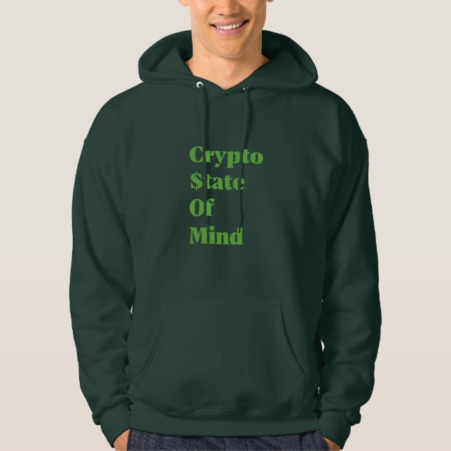 Veste À Capuche État d'esprit crypto (Devant)