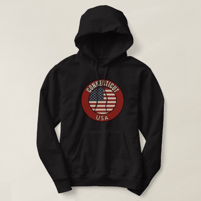 Veste À Capuche État du Connecticut (Design devant)