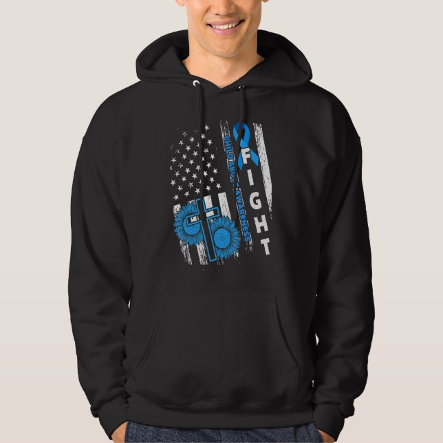 Veste À Capuche États-Unis Amérique drapeau Prévention de la maltr (Devant)