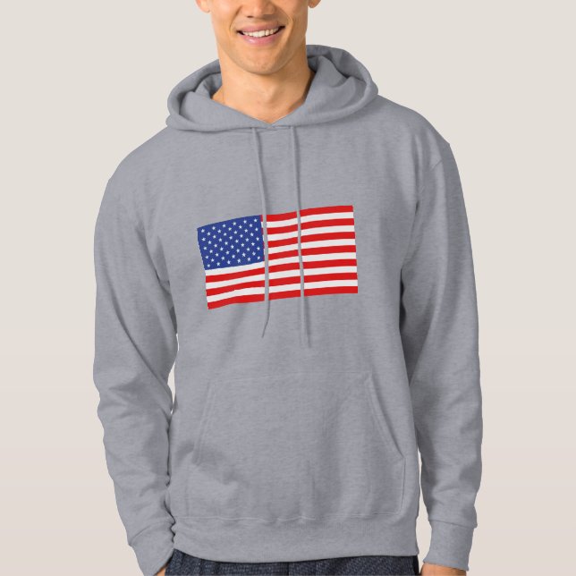 Veste À Capuche États-Unis - Drapeau américain aux dimensions corr (Devant)