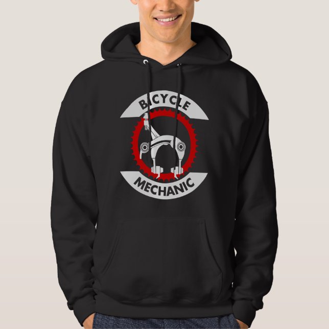 Veste À Capuche étaux de frein de mécanicien de vélo (Devant)