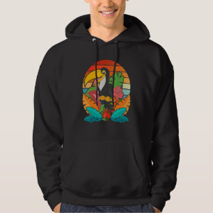 Veste À Capuche Été Animaux sauvages Fleur tropicale Feuilles Retr