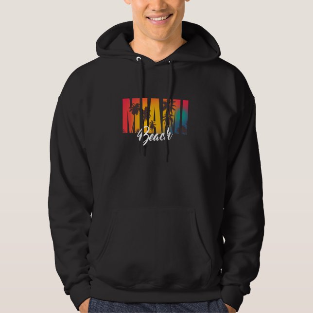 Veste À Capuche Été tropical de Miami Beach (Devant)