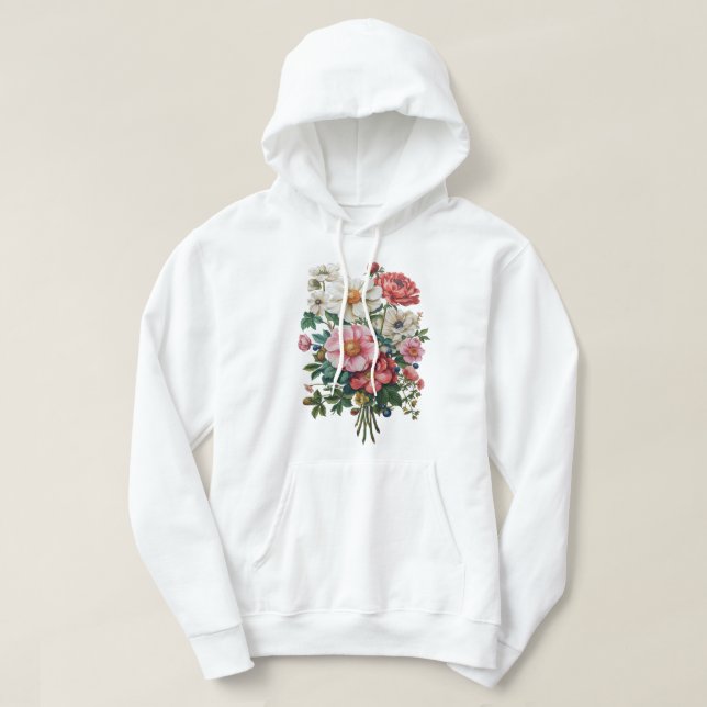 Veste À Capuche Eternal Bloom – Premium Floral Crop Hoodie | Radia (Design devant)