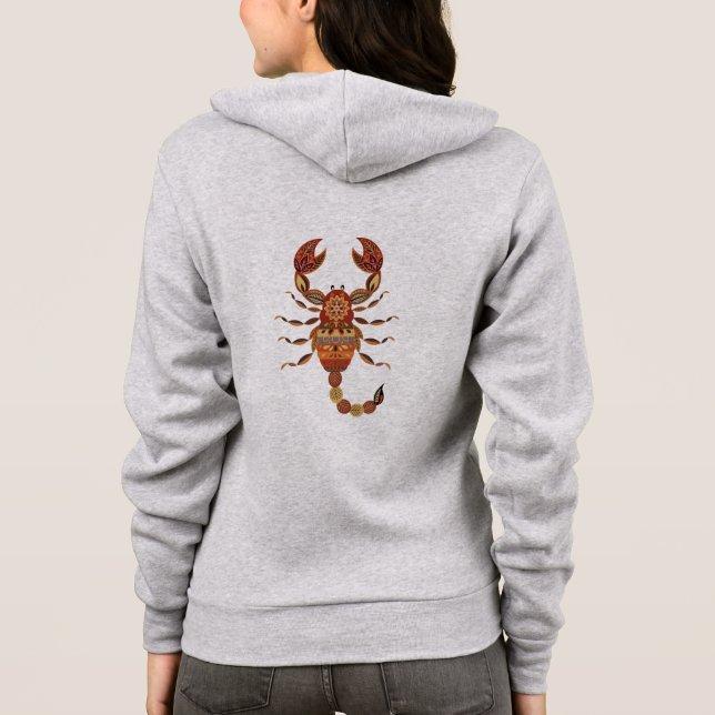 Veste À Capuche Ethnic Floral Scorpion (Dos)