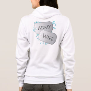 Veste À Capuche Étiquettes de chien de femme de l'armée