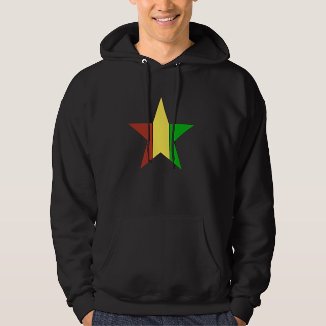 Veste À Capuche Étoile de Rasta (Devant)