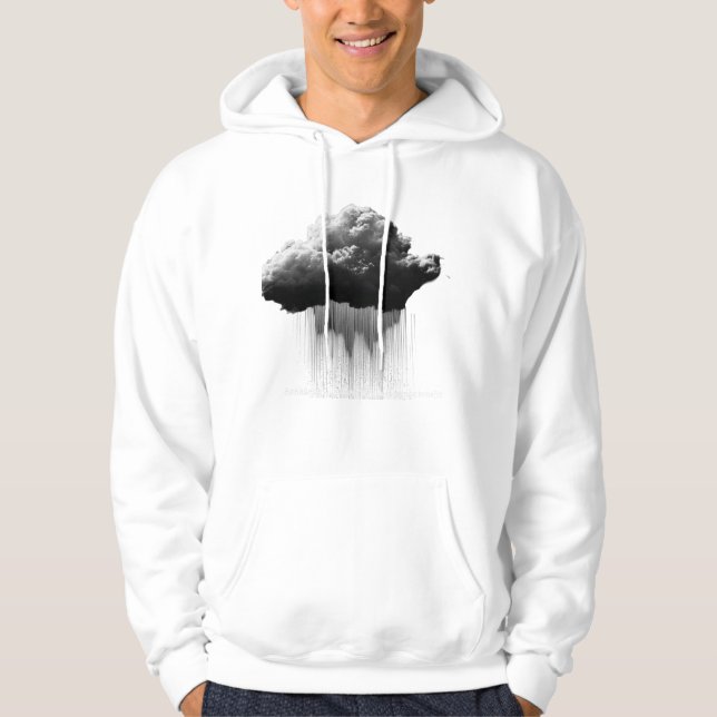 Veste À Capuche Être comme la pluie - Art de citation inspirant (Devant)