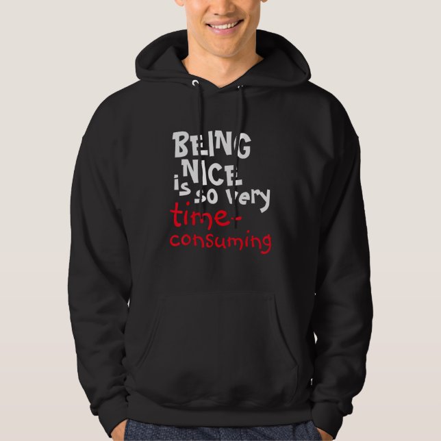 Veste À Capuche Être Gentil, C'Est Tellement Lourd De Dire (Devant)