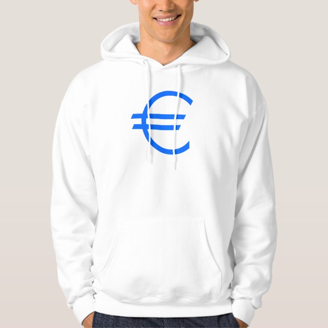 Veste À Capuche Euro, devise, signe, symbole (Devant)