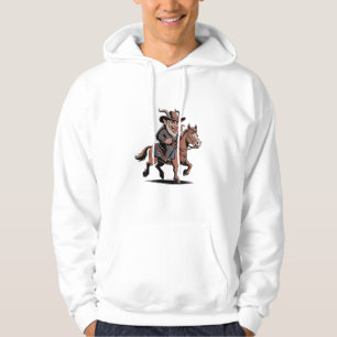 Veste À Capuche EVIL Krampus Noël Cowboy Cheval Occident Noël