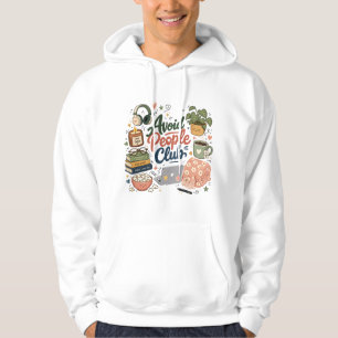 Veste À Capuche Éviter les gens Club Ambiance Introverti Cosy