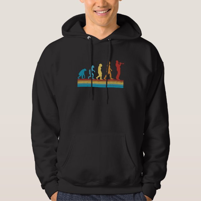 Veste À Capuche Évolution de la Trompette Joueur de Trompette Rétr (Devant)