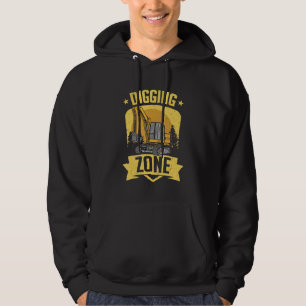 Veste À Capuche Excavateur creuseur zone de construction Excavateu