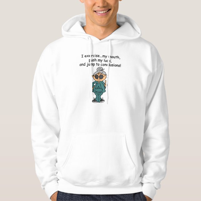 Veste À Capuche Exercice, poussée, humour de saut (Devant)