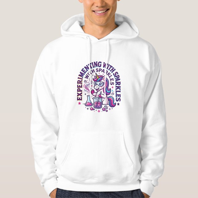 Veste À Capuche Expérience de licorne avec coupure commerciale d'é (Devant)