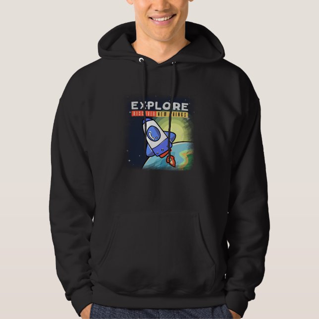 Veste À Capuche Explorer l'espace pour découvrir de nouvelles chos (Devant)