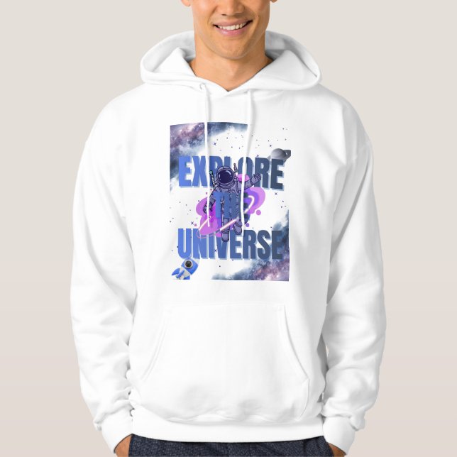 Veste À Capuche Explorer l'univers T-shirt Astronaute Espace – Gal (Devant)