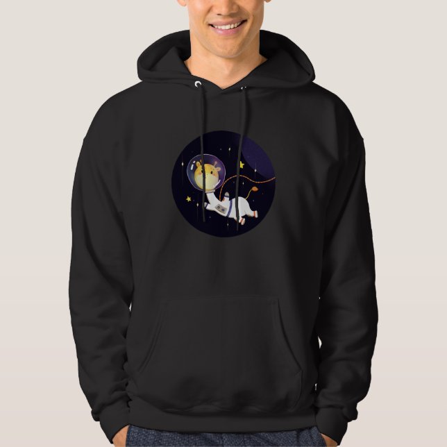 Veste À Capuche Explorez l'univers Mignon bébé girafe astronaute G (Devant)