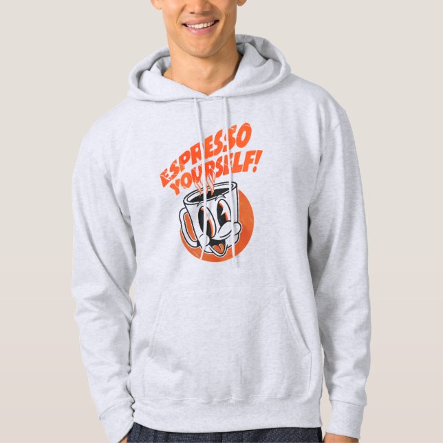 Veste À Capuche Exprimez-vous ! Café drôle (Devant)