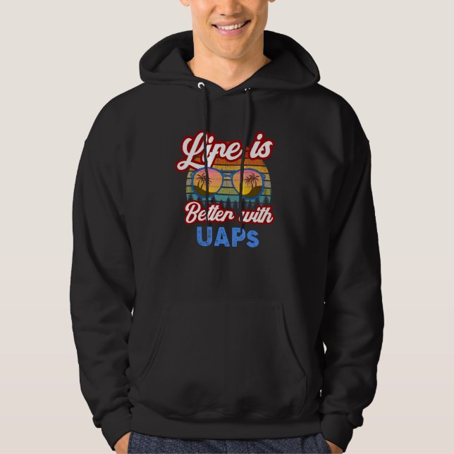 Veste À Capuche Extraterrestre avec UAPs  Citation d'été (Devant)